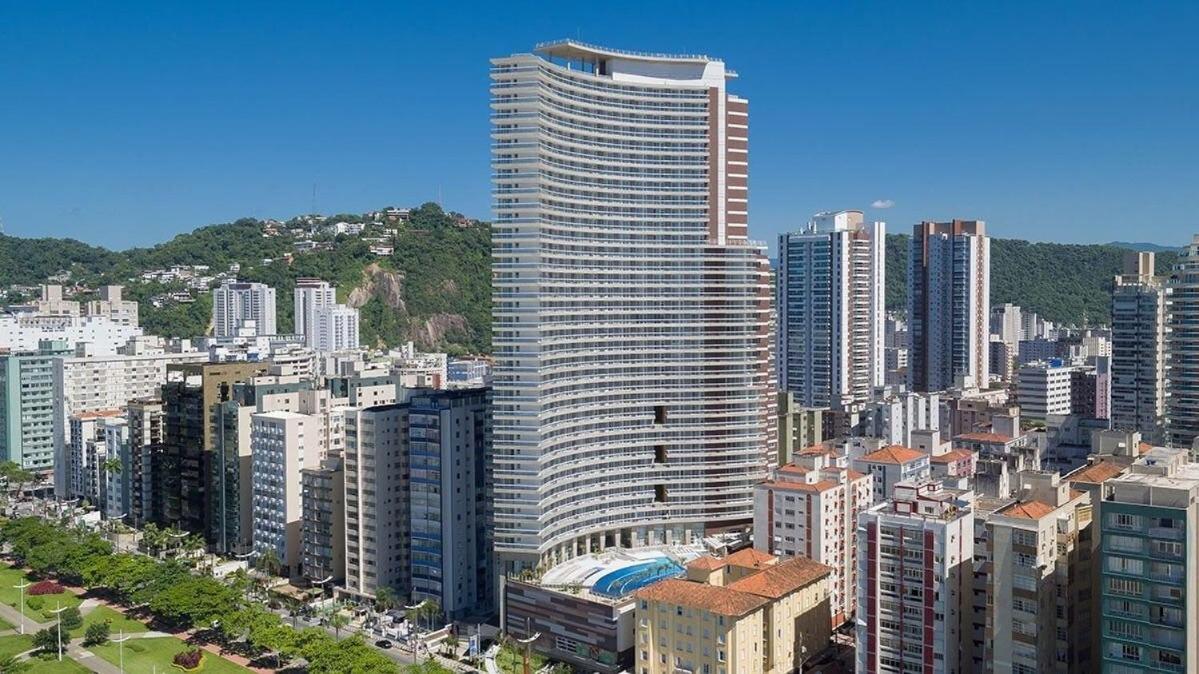 Studio Moderno Em Condominio De Luxo Pe Na Areia サントス エクステリア 写真