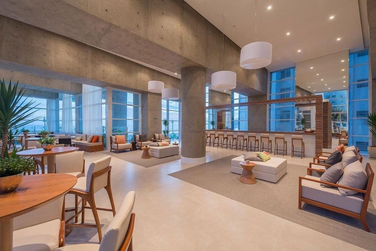 Studio Moderno Em Condominio De Luxo Pe Na Areia サントス エクステリア 写真