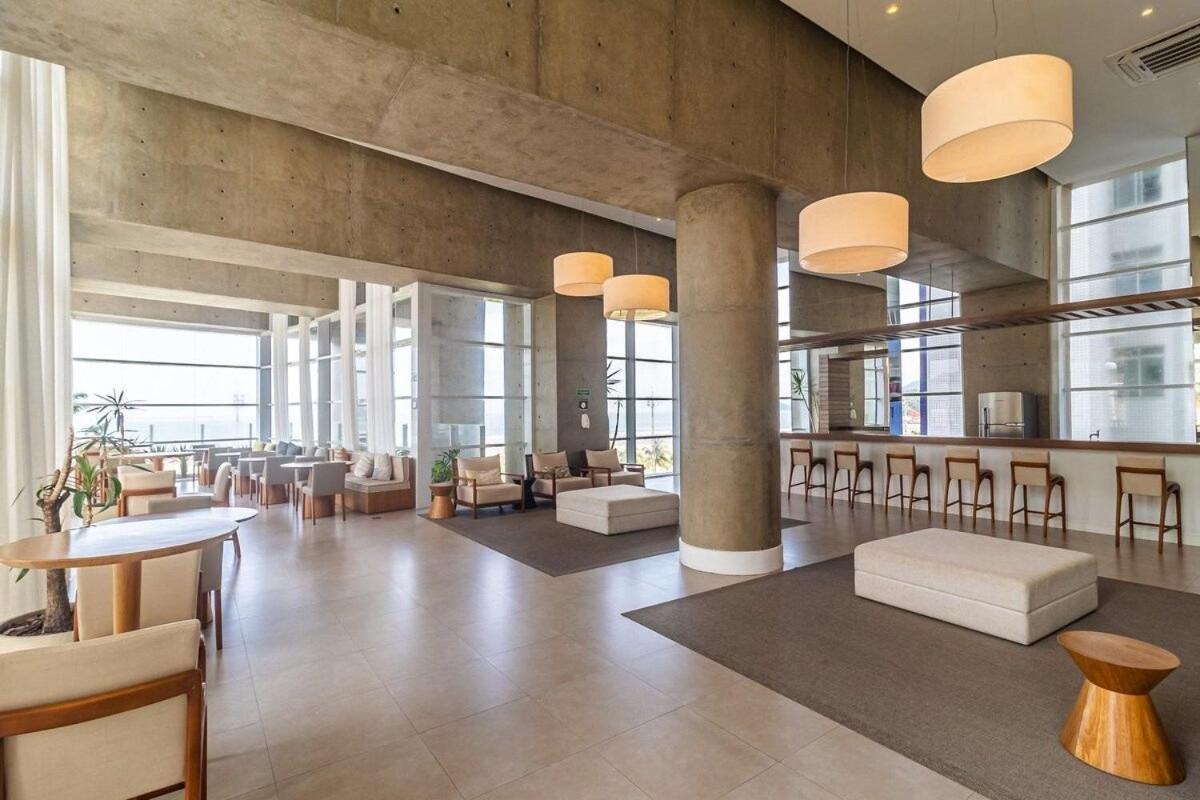 Studio Moderno Em Condominio De Luxo Pe Na Areia サントス エクステリア 写真