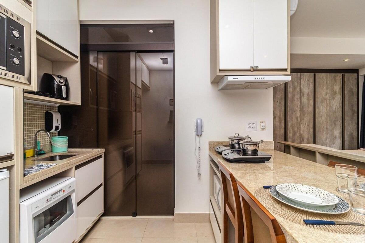 Studio Moderno Em Condominio De Luxo Pe Na Areia サントス エクステリア 写真